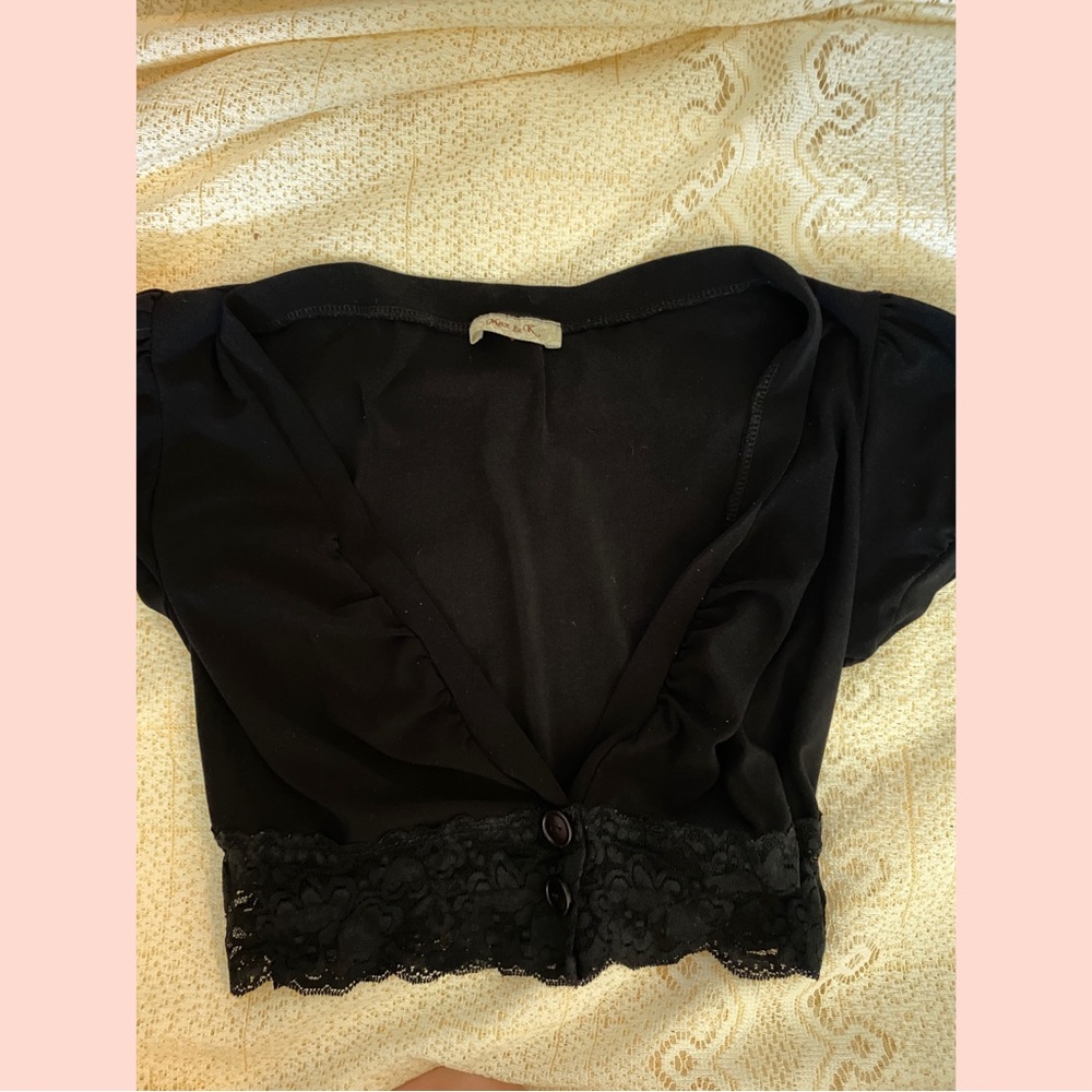 black lace top